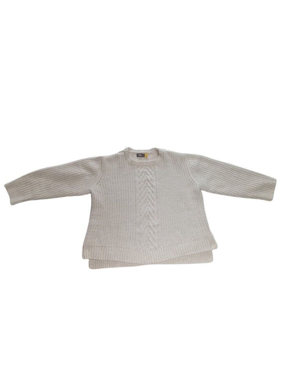 Rumi & Ryder Oversized Cable Knit Sweater Cream Youth L(12–14) / Fits Women S - Picture 2 of 10